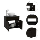 Mueble para Lavamanos Manchester Wengue 50x50cm Individual con Lavamanos y con con Una Puerta - Muebles para Baño | Bylmo