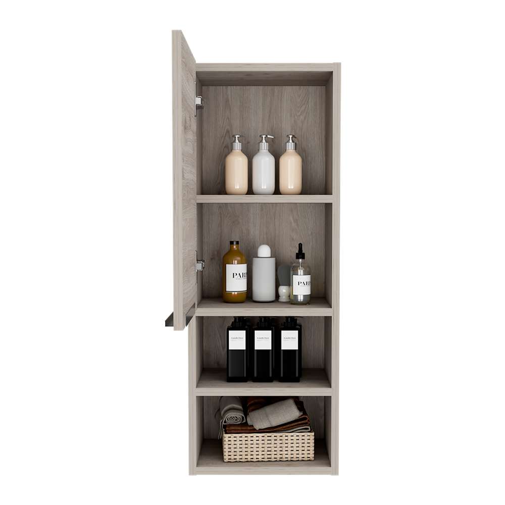 Gabinete de Baño Rectangular Mila Ceniza 30x30cm sin Espejo y con Una Puerta - Muebles para Baño | Bylmo