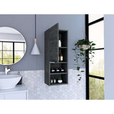 Gabinete de Baño Rectangular Mila Roble Gris 30x30cm sin Espejo y con Una Puerta - Muebles para Baño | Bylmo