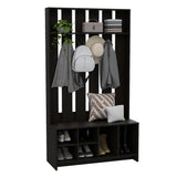 Mueble Recibidor Beijing Wengue 96 cm con Zapatero - Bifes | Bylmo