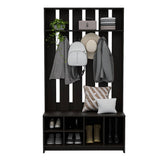 Mueble Recibidor Beijing Wengue 96 cm con Zapatero - Bifes | Bylmo