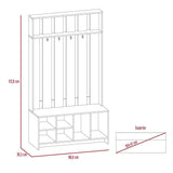 Mueble Recibidor Beijing Wengue 96 cm con Zapatero - Bifes | Bylmo