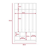 Mueble Recibidor Beijing Wengue 96 cm con Zapatero - Bifes | Bylmo