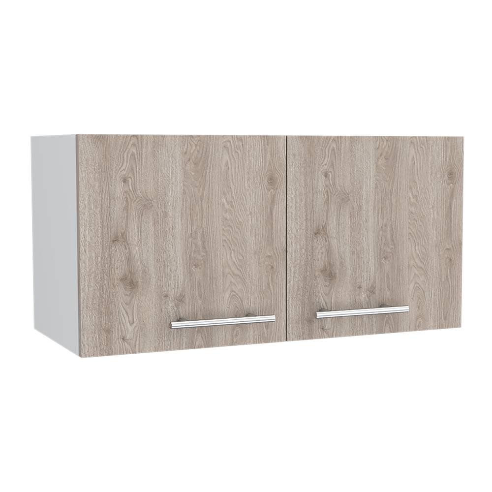 Mueble Auxiliar para Campana con Dos Puertas Manchester Ceniza y Blanco 76 cm - Muebles Organizadores | Bylmo