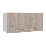 Mueble Auxiliar para Campana con Dos Puertas Manchester Ceniza y Blanco 76 cm - Muebles Organizadores | Bylmo