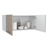 Mueble Auxiliar para Campana con Dos Puertas Manchester Ceniza y Blanco 76 cm - Muebles Organizadores | Bylmo