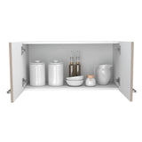 Mueble Auxiliar para Campana con Dos Puertas Manchester Ceniza y Blanco 76 cm - Muebles Organizadores | Bylmo
