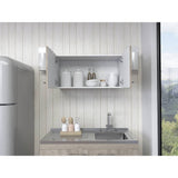 Mueble Auxiliar para Campana con Dos Puertas Manchester Ceniza y Blanco 76 cm - Muebles Organizadores | Bylmo
