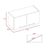 Mueble Auxiliar para Campana con Dos Puertas Manchester Ceniza y Blanco 76 cm - Muebles Organizadores | Bylmo