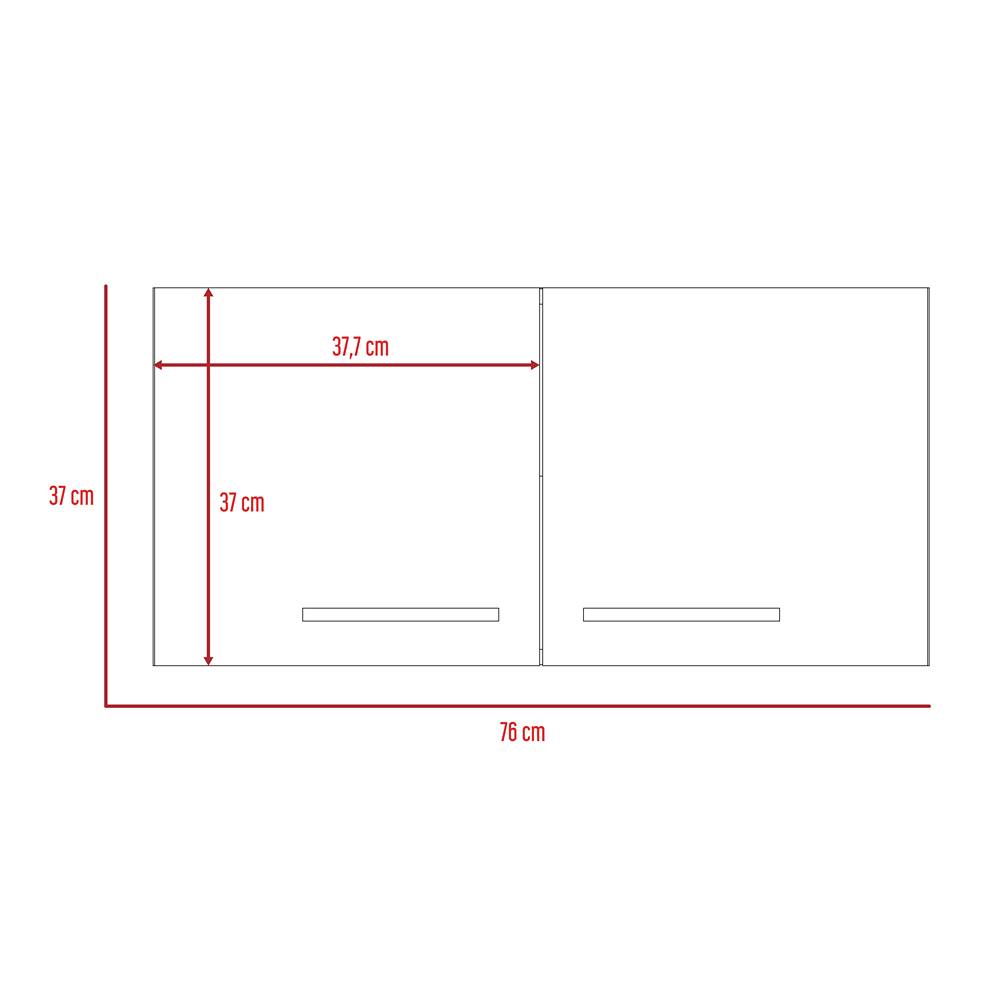 Mueble Auxiliar para Campana con Dos Puertas Manchester Ceniza y Blanco 76 cm - Muebles Organizadores | Bylmo