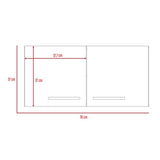 Mueble Auxiliar para Campana con Dos Puertas Manchester Ceniza y Blanco 76 cm - Muebles Organizadores | Bylmo