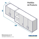 Mueble Superior con Dos Puertas Salt Dark 150 cm - Cocinas | Bylmo
