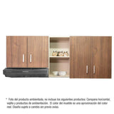 Mueble Superior con Cuatro Puertas Nyer Dark 150 cm - Muebles Superiores | Bylmo