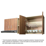 Mueble Superior con Cuatro Puertas Nyer Dark 150 cm - Muebles Superiores | Bylmo