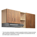 Mueble Superior con Cuatro Puertas Nyer Dark 150 cm - Muebles Superiores | Bylmo