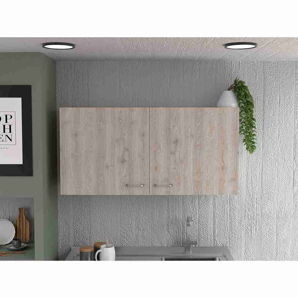 Mueble Superior de Cocina Napoles Blanco 100x100cm sin Entrepaños y con Dos Puertas - Muebles Superiores | Bylmo