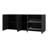 Mueble Superior de Cocina Portofino Wengue 150x150cm con Dos Entrepaños y con Cuatro Puertas - Muebles Superiores | Bylmo