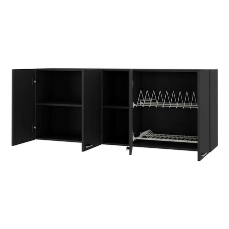 Mueble Superior de Cocina Portofino Wengue 150x150cm con Dos Entrepaños y con Cuatro Puertas - Muebles Superiores | Bylmo