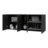 Mueble Superior de Cocina Portofino Wengue 150x150cm con Dos Entrepaños y con Cuatro Puertas - Muebles Superiores | Bylmo