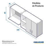 Mueble Superior con Dos Puertas Salt Amber 150 cm - Cocinas | Bylmo