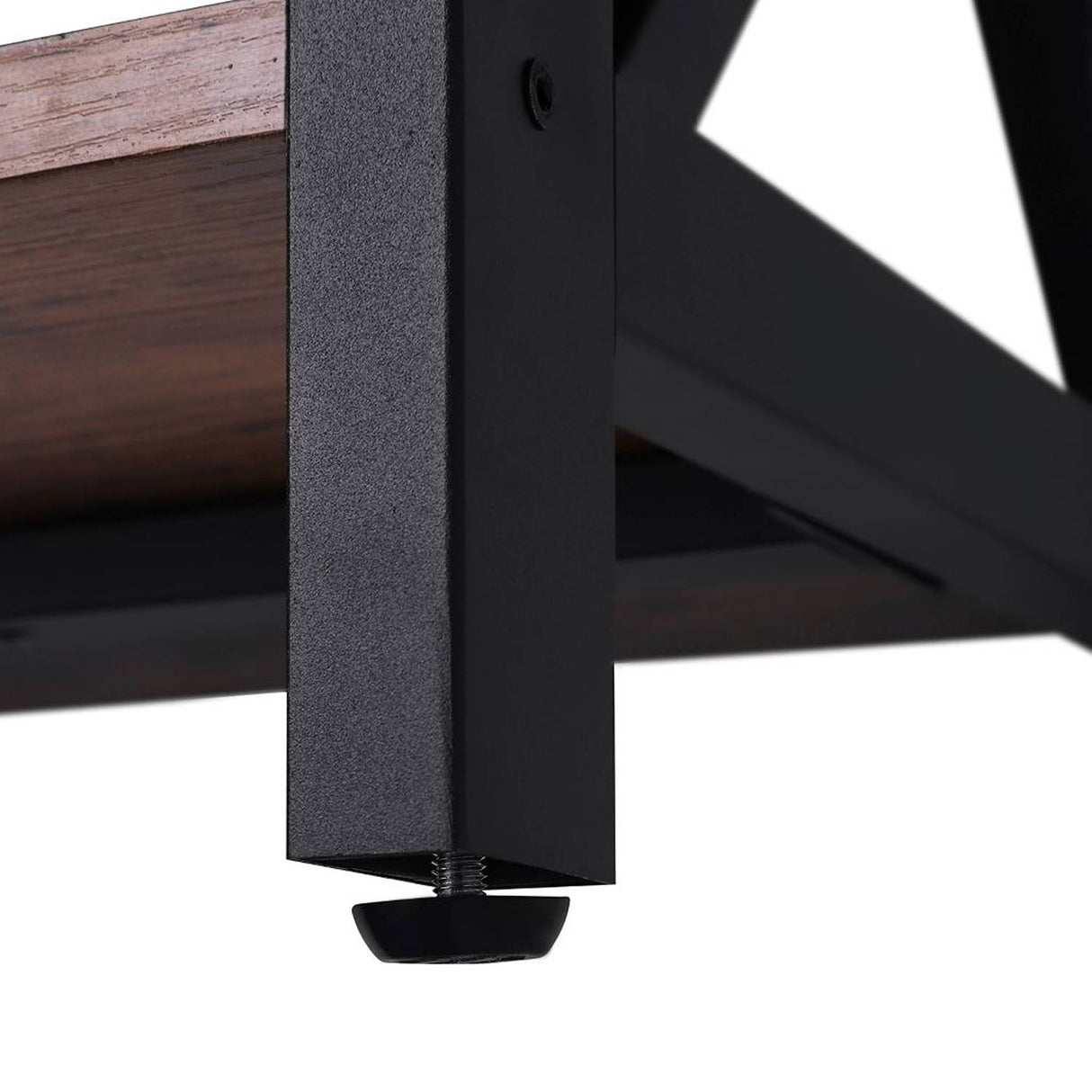 Mesa de Noche Pepper Café Rústico y Negro 40 cm con Un Cajón - Mesas de Noche | Bylmo