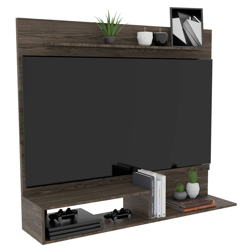 Panel de TV Beijint Coñac 140x120cm Para TV Hasta 55 Pulgadas sin Cajones - Muebles para TV | Bylmo