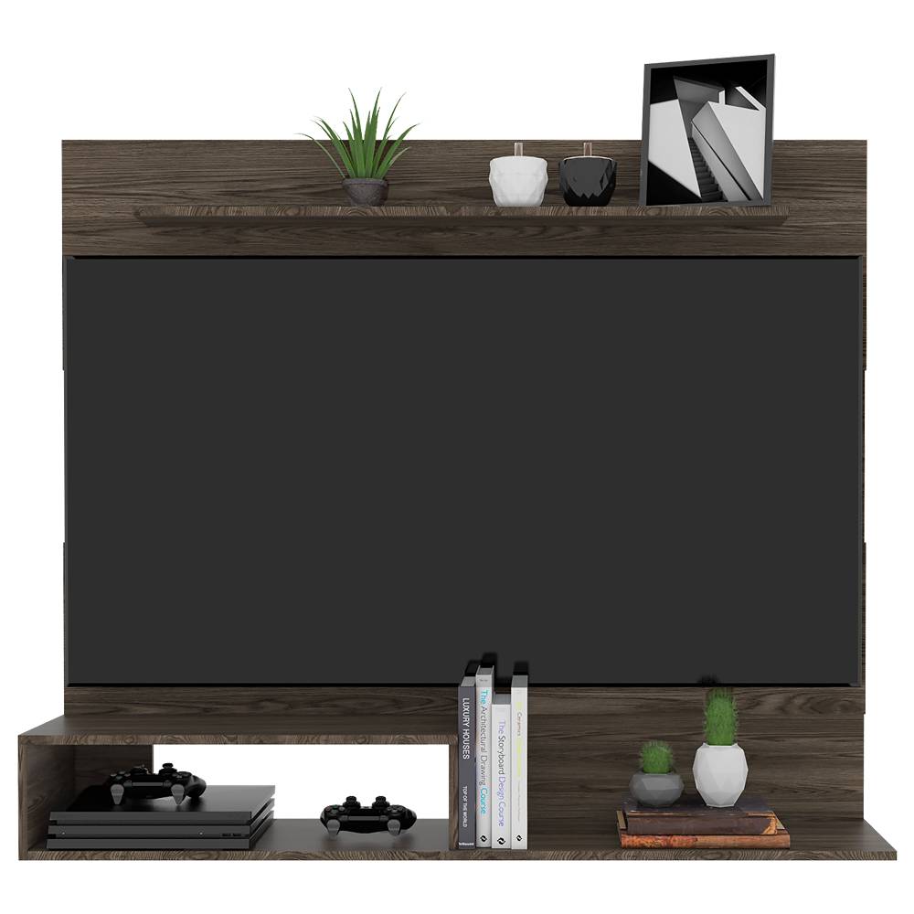 Panel de TV Beijint Coñac 140x120cm Para TV Hasta 55 Pulgadas sin Cajones - Muebles para TV | Bylmo