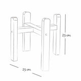 Porta Macetas Click Marron 25 cm x 25 cm - Jardineria | Bylmo
