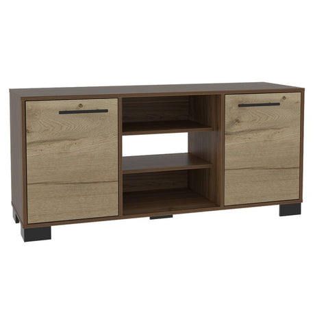 Rack de TV Marsella Gales 123.3x56.7cm Para TV Hasta 50 Pulgadas con Dos Cajones y con Patas - Muebles para TV | Bylmo