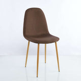 Set x 4 Sillas Concept Café Oscuro 85 cm con Patas Metálicas - Sillas y Butacos | Bylmo