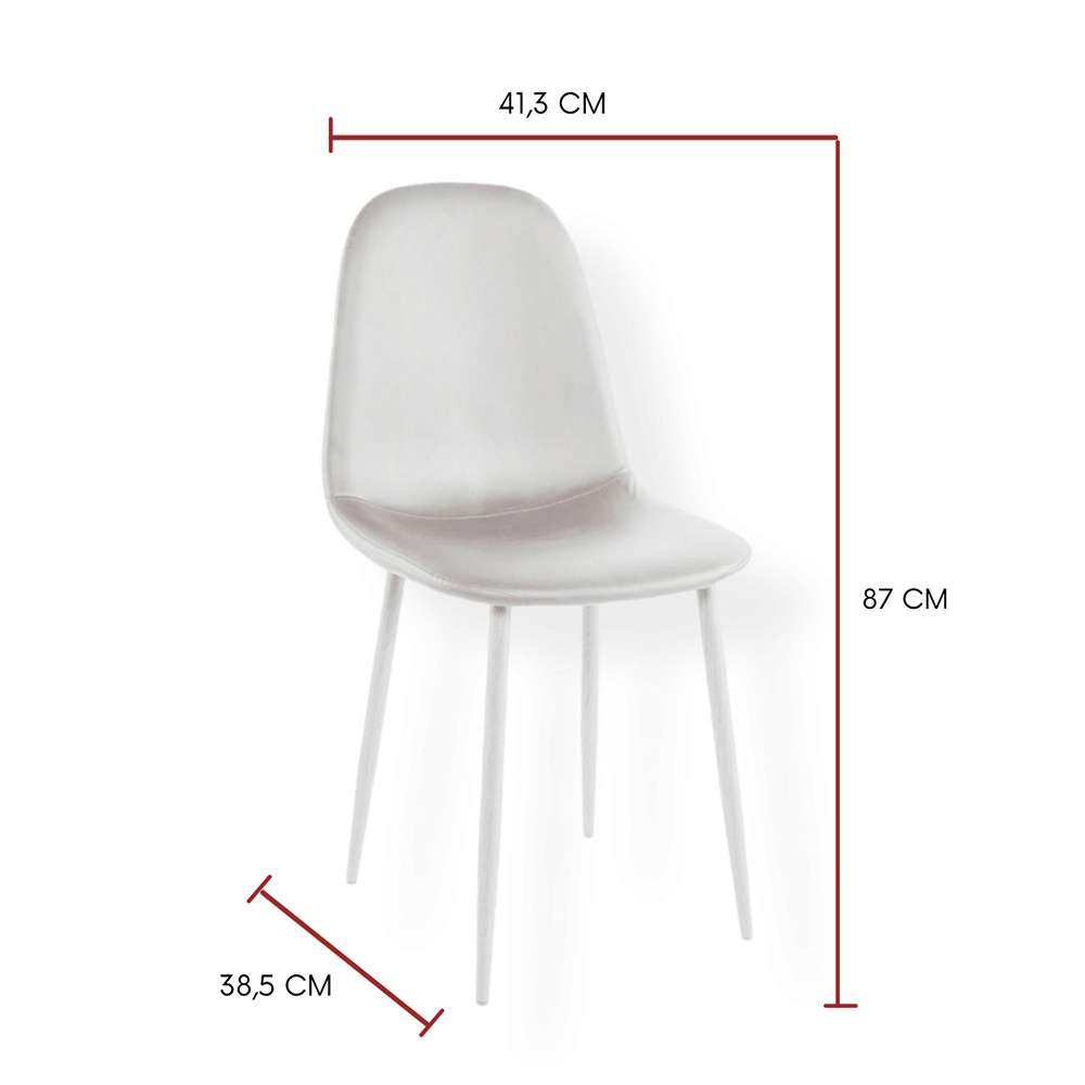 Set x 4 Sillas Concept Café Oscuro 85 cm con Patas Metálicas - Sillas y Butacos | Bylmo