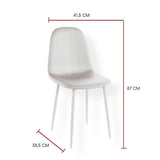 Set x 4 Sillas Concept Café Oscuro 85 cm con Patas Metálicas - Sillas y Butacos | Bylmo