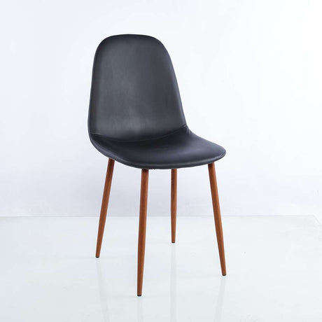 Set por 4 Sillas Negro 90x90cm Asiento Cuadrado con Espaldar - Sillas y Butacos | Bylmo