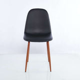 Set por 4 Sillas Negro 90x90cm Asiento Cuadrado con Espaldar - Sillas y Butacos | Bylmo
