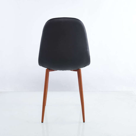 Set por 4 Sillas Negro 90x90cm Asiento Cuadrado con Espaldar - Sillas y Butacos | Bylmo