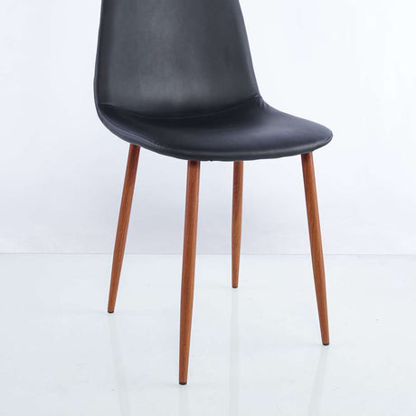 Set por 4 Sillas Negro 90x90cm Asiento Cuadrado con Espaldar - Sillas y Butacos | Bylmo