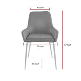 Set x 2 Sillas Just Café Claro 85 cm con Patas Metálicas - Sillas y Butacos | Bylmo