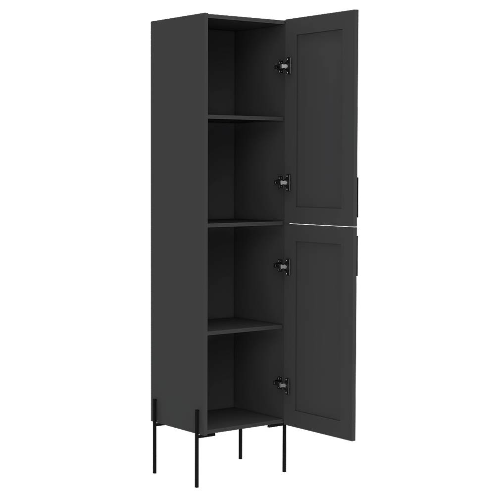 Mueble Auxiliar Plomo 45 cm con Dos Puertas - Gabinetes | Bylmo