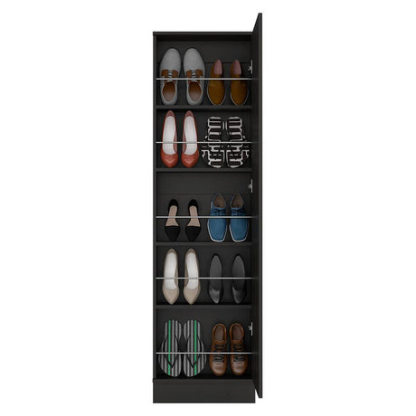 Zapatero Leto Wengue 47x170cm Vertical de Cinco Niveles para Diez pares de Zapatos - Closets | Bylmo