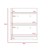 Zapatero Bi Color Duna 100x116.2cm Horizontal de Dos Niveles para Seis pares de Zapatos - Zapateros | Bylmo